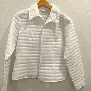 Anne Fontaine White Quilted Jacket